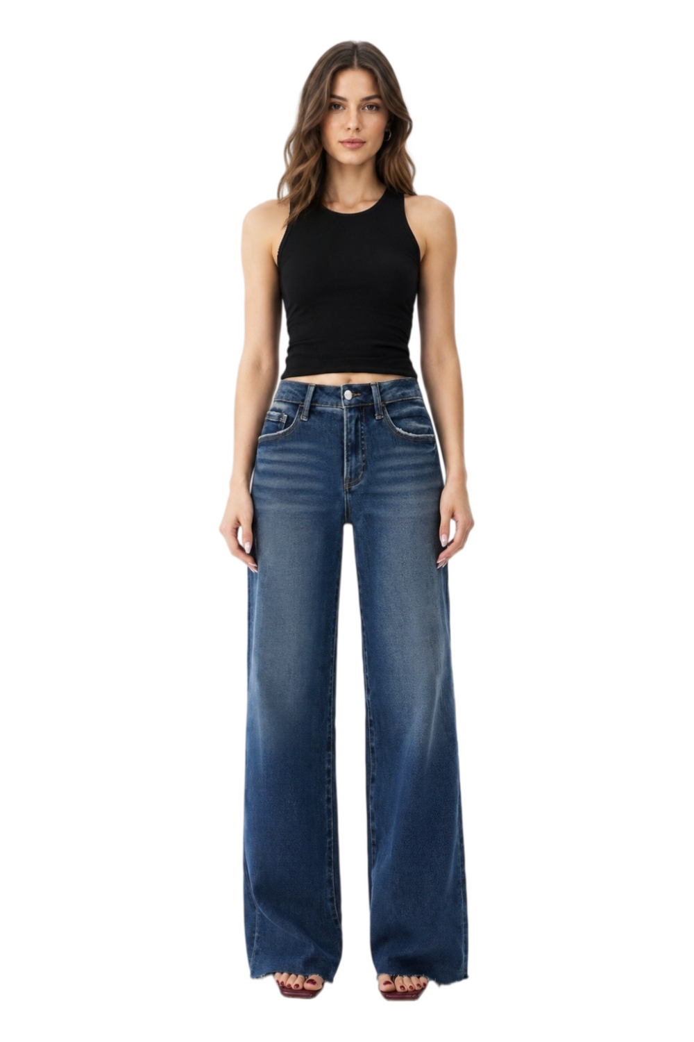 ONESO Vintage Blue High Rise Wide Leg Jeans