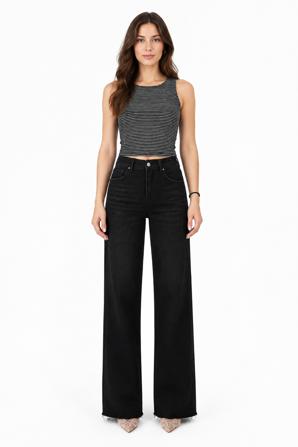 ONESO Versatile High Rise Wide Leg Jeans