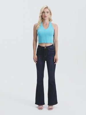 High Rise  Stretch Flare Plus Size Jeans