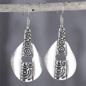 Simple Spiral Flower Dangle Earrings