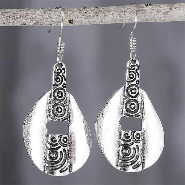 Simple Spiral Flower Dangle Earrings