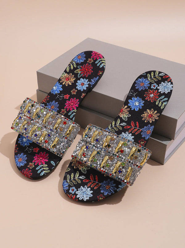 Metal Rhinestone Slides