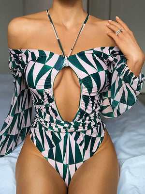 Tropical Cut-out Swimsuit