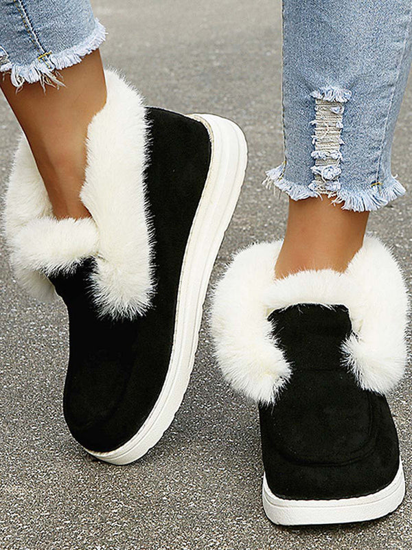 Plush Fur Warm Suede Boots