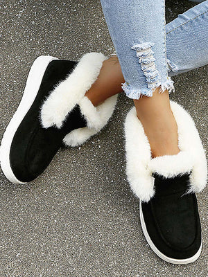 Plush Fur Warm Suede Boots