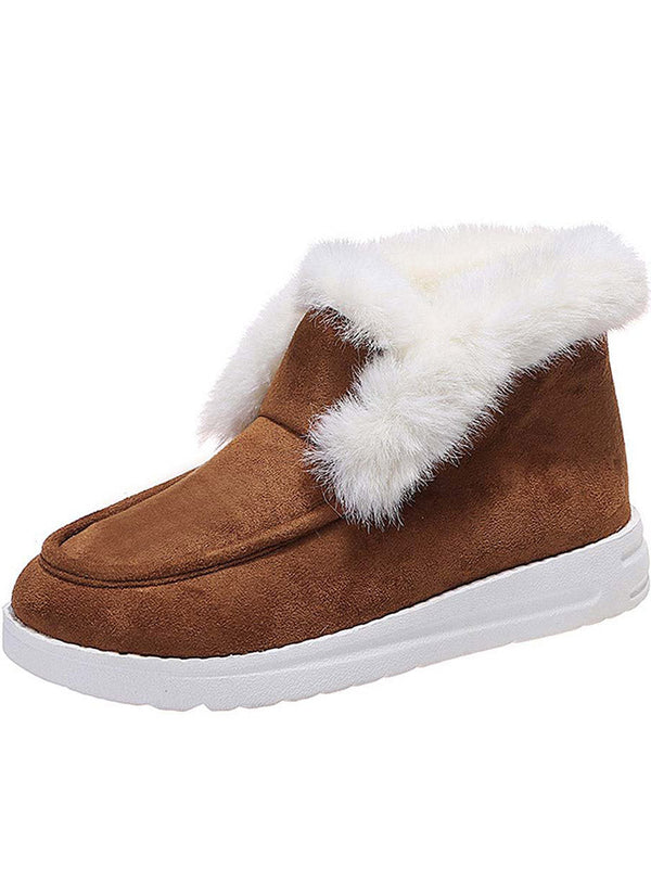 Plush Fur Warm Suede Boots