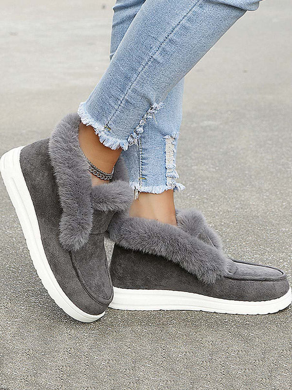 Plush Fur Warm Suede Boots