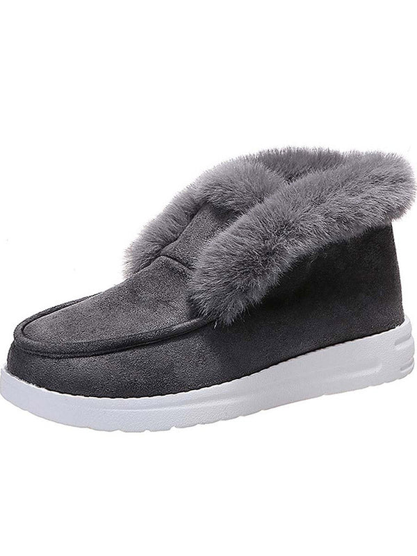 Plush Fur Warm Suede Boots